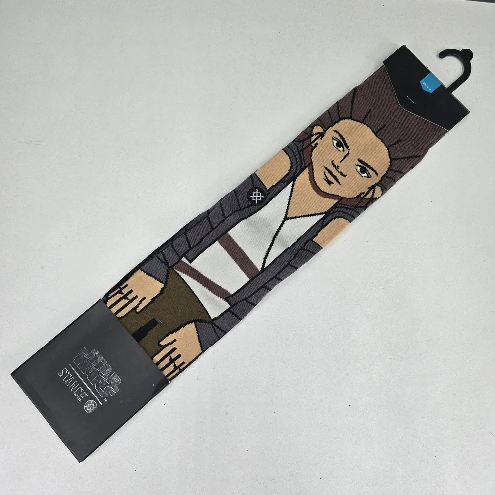 Stance Star Wars Rey Awakened Crew Socks Mens Large 9-12 Grey Cotton New